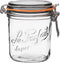 Le Parfait Super Terrine - 750ml French Glass Canning Jar w/Straight Body, Airtight Rubber Seal & Glass Lid, 24oz/Pint & Half (Single Jar) Stainless Wire