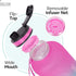 Venture Pal Half Gallon/64oz Motivational Water Bottle with Time Marker & Removable Strainer, Leakproof BPA Free Water Jug to Remind You Drink More Water, Hydrate in Style