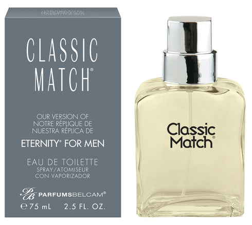 PB ParfumsBelcam Classic Match for Men, Our Version of an Alternative Designer Eau de Toilette Spray, 2.5 Fl Oz