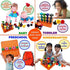 Skoolzy Montessori Toys for 1+ Year Old Girl Gifts. Christmas Sorting Toddler Toys. Boy Sensory Stacking Fine Motor Skills Educational Building Blocks. Toddlers Age 2 3 4 32pc Peg Kids Learning Games