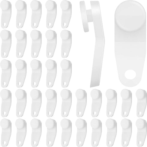 Traverse Rod Slides Curtain Replacement White Plastic Snap-in Traversing Slides Window Door Shower Curtain Accessories (100 Pieces)