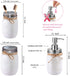 Mason Jar Bathroom Set?5 PCS?- Soap Dispenser, Toothbrush Holder & Flower Vase,Storage Organizer Basket & Soap Dish ,Vanity Organizer Bathroom Kitchen Farmhouse D©cor (5, Brushed Nickel)