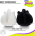 Onsoyours Plush Toys Set, 2Pcs Stuffed Animals with Black Cat and White Cat, Creative Decoration Cuddly Plush Pillows 8.5" for Kids Girls Boys (Black/White)
