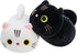 Onsoyours Plush Toys Set, 2Pcs Stuffed Animals with Black Cat and White Cat, Creative Decoration Cuddly Plush Pillows 8.5" for Kids Girls Boys (Black/White)