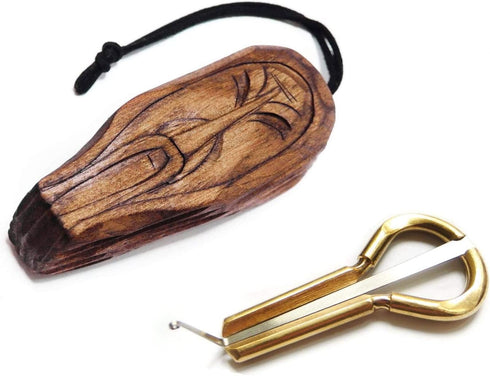Jew's Harp by P.Potkin in wooden case Shaman handmade - mouth musical instrument (jaw harp) Beautiful sound Excellent quality maultrommel (jaw harp, snoopy harp, dan moi)