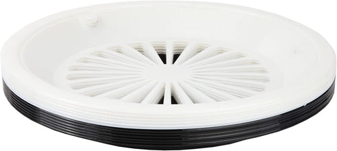 Trenton Gifts 10-Inch Reusable Plastic Paper Plate Holders, Picnic Supplies (12 Set - Black/White)