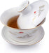 Gaiwan White Porcelain Large 500ml Teacup Sancai Tea Cup Set Lid Sun Beautiful Mountain (16oz large)