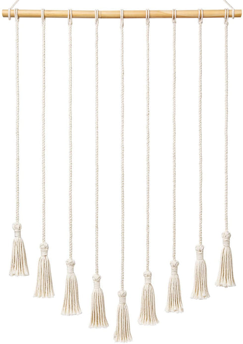 Mkono Hanging Photo Display Macrame Wall Hanging Pictures Cards Holder Boho Home Decor Chic Ornament Gift for Apartment Bedroom Living Room Gallery, with 40 Wood Clips, 37" L x 25.5''W