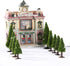 Wakauto 15pcs Model Trees, Green Scenery Landscape Cedar Trees with Base, Accssory Green Mini Tree Set, Lonely Bunch of Trees DIY Landscape Tribe