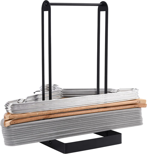 LEKUSHA Hanger Organizer Stacker, 55 Plastic Hanger Holder Stand, Clothes Hanger Storage for Closet Laundry Room