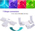 LED Light Strip Connectors Kit Includes 32.8Ft 4 Pin Extension Cable,Corner Connector,T Shape Connector,Strip to Strip Jumper,Strip to Wire Quick Connector,Mounting Clips for 5050 RGB LED Strip Light