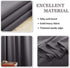 PONY DANCE Gray Blackout Curtains - Window Curtain Treatments Thermal Insulated Light Blocking Drapes Back Tab/Rod Pocket Short Curtain Panels for Bedroom & Kitchen, 42 W x 45 L, Grey, 1 Pair