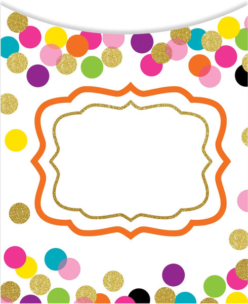 Confetti Library Pockets - Multi-Pack