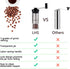 LHS Manual Coffee Grinder Stainless Steel Portable Hand Crank Coffee Mill Grinder Ceramic Conical Burr with Adjustable Coarseness for Home, Office or Traveling