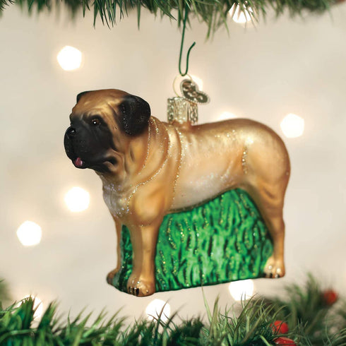 Old World Christmas Dog Collection Glass Blown Ornaments for Christmas Tree English Mastiff
