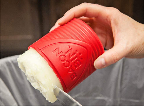 Talisman Designs Bacon Bin Grease Strainer & Collector | Red | Family Friendly Kitchen Tools | Fun & Functional Silicone Grease Container | Holds up to 1 Cup
