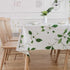 TruDelve Heavy Duty Vinyl Table Cloth for Kitchen Dining Table Wipeable PVC Tablecloth for Rectangle Table (54'' x 54'', Green Leaves)