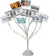 Money Tree Gift Card Holder with 10 Clips and 25 LED Light Up Lights Present Card Picture Display Tree Table Stand Creative Gift for Christmas/Birthday/Graduation Party