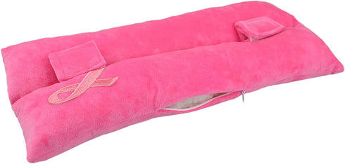 Seatbelt Pillow for Post-Surgery Comfort Mastectomy Breast Cancer Port Pacemaker Heart Surgery Recovery Support Cushion Pad Patient Care Car Travel Pillow (Pink)