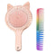 Aethland Toddler Hair Brush and Comb Set, Kids Hair Brush?1pc Detangling Brush for Curly Hair and 1Pc Rainbow Color Hairdressing Comb Set for Fine Thick Hair