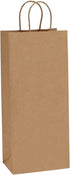 BagDream Kraft Paper Bags 5.25x3.25x13 Inches 50Pcs Wine Bags Paper Gift Bags Kraft Bags Retail Bags Brown Paper Wine Bags with Handles Bulk