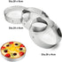 NewlineNY Stainless Steel Cake Mousse Rings for creating Round Appetizers, Molded Salads, Cakes, Mousse and Desserts, 3 Round Cake Mousse Flan Rings Set