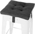 baibu 12 Inches Square Seat Cushion, Super Soft Bar Stool Square Seat Cushion with Ties- One Pad Only, Gray-Black (12'' (30CM))