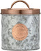Amici Home Bristol Storage Canister Metal Can 84 Fluid Ounces Galvanized and Copper