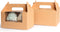 Yotruth Brown Cupcake Box 2 Holders?50Packs?,6.2 x 3.5 x 3.5 inch, Cupcake Carrier with Insert and Display Window Goodies Favor Candy Treat Boxs Muffin Carry Container
