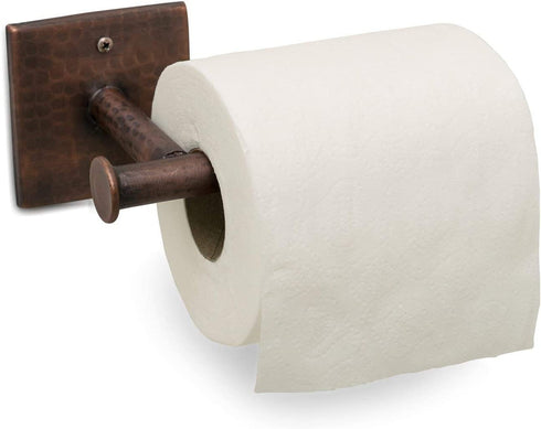 Monarch Abode 17088 Hand Hammered Copper Toilet Paper Holder, Antique