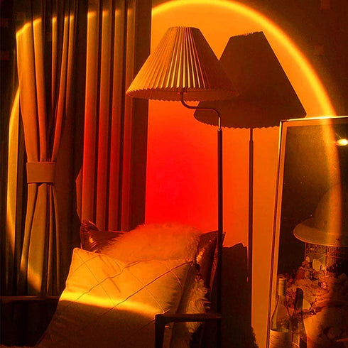 Sunset Lamp, Projector Sunset Light 10W LED Projection Night Light 180 Degree Rotation Romantic Rainbow Light USB Charging for Photography Party Home Living Room Bedroom Decor, Sunset Red