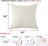 16 X 16 Inch 4 PCS Beige Sublimation Blanks Linen Throw Pillow Case Cushion Cover Pillowcase Shams for Sofa Vinyl Projects DIY Personalized Heat Press Printing NO Pillow Insert Decorative Square