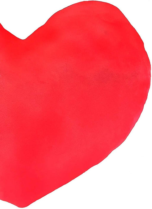 HongMall Cute Plush Red Heart Pillow Cushion Toy Throw Pillows Gift for Friends/Children/Girls/Dogs on Valentine's Day Fit for Living/Bed/Dining/Sofa/Cars, 13 X 11 Inch (Red)