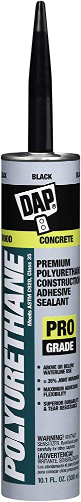 Dap 7079818816 18816 Polyurethane Construction Adhesive and Sealant, 10.1 oz, Black