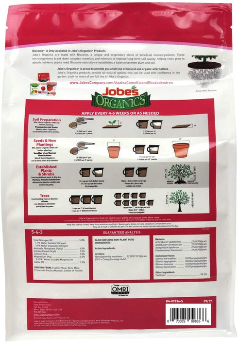 Jobes Organics 9826 Fertilizer, 4 lb