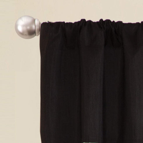 Lush Decor Night Sky Curtain Valance (Single Panel), Black and Gray