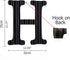 13.7" Metal Letters for Wall Decor, Corrugated Black Large 3D Letters, Decorative Farmhouse Hanging Alphabet Signs for Home Bedroom Office Wedding Party (H)