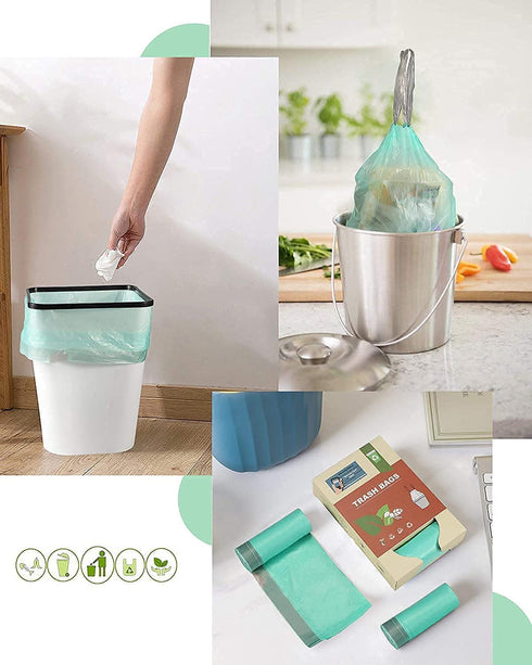 Small Trash Bags,2 Gallon Strong Drawstring Mini Trash Bags(125 Counts),Small Trash Bags, Small Garbage Bags for Bathroom Can? Bedroom,Office,Kitchen,Code R fit 10 Liter, 2,2.5,3 Gal