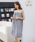 Towel Wrap for Women, Adjustable Shower Wrap Towel with Home Hotel Bathrobes Nightgown for Sauna Beach Pool Gym Travel - Gray XL