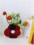 Flushbay Acrylic Flower Vase Ins Style Floral Arrangement Vases Red Flower Floral Vases and Containers for Wedding Centerpieces, Home Decorations, Office Ornaments (Red)