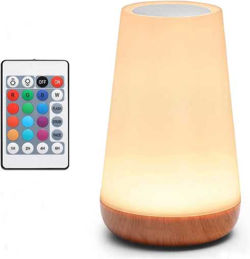 AMEXI Table lamp, Touch Sensor Bedside lamp + dimmable Warm White Light,Used in lamp for Kids Room Room ,Corridor, Living Room USB Rechargeable Night Light (Beige)