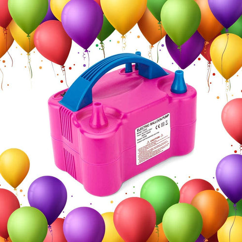 MESHA Balloon Pump Electric, Portable Inflator Dual-Nozzle Globos Machine, Air Balloon Blower Filler, Buddy for Party Balloon Arch Column Stand 110V 600W Air Pump