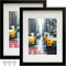 Picture Frame 10x12 Black Picture Frames Set of 2, Display Pictures 7x9 with Mat or 10x12 Without Mat, Solid Wood Photo Frames for Wall or Tabletop Display,Black
