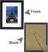 Picture Frame 10x12 Black Picture Frames Set of 2, Display Pictures 7x9 with Mat or 10x12 Without Mat, Solid Wood Photo Frames for Wall or Tabletop Display,Black