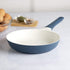 Ecolution Farmhouse Cast Aluminum, Durable Nonstick Coating, Even Heating, Dishwasher Safe, Soft Touch Handle, 9.5-Inch Fry Pan, Blue