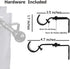 HOSKO Telescoping Curtain Rods for 28 to 60 Inches - 1 Inch Curtain Rods for Windows, Suit for Kitchen, Living Room, Bedroom(Brackets Included)