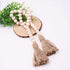 Wood Bead Garland Farmhouse Beads Wood Bead Garland with Tassel Prayer Beads Farmhouse Decor Wood Bead Strands