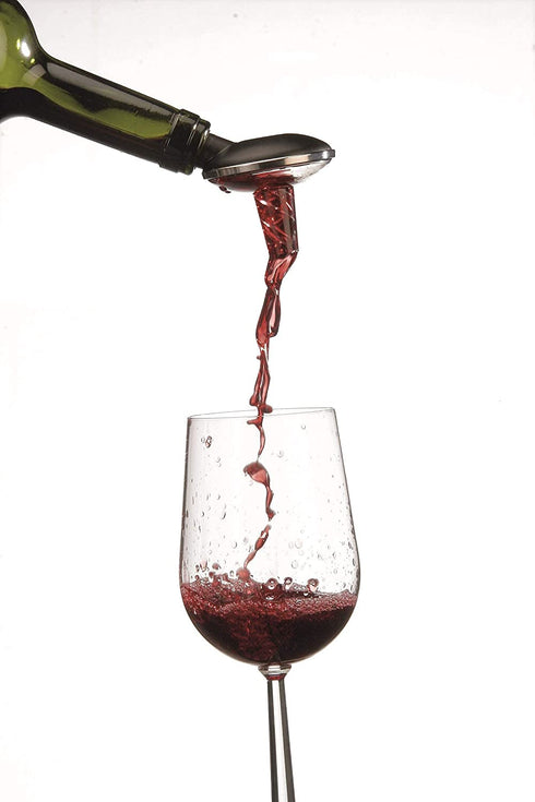 OxyTwister Wine Aerator Pourer - Improves Wine Taste And Aroma - Prevent Wine Leak - Premium Aerating And Decanter Spout - Red Wine Bottle Stopper - Portable Wine Accessories.