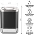 Kaffe Glass Storage Container. Coffee Canister - BPA Free Stainless Steel with Airtight Lid (8oz)