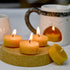 Natural Beeswax Tea Candles, DEYBBY 20 Pack Handmade Beeswax Candles, Clear Cup, Great for Home Decoration